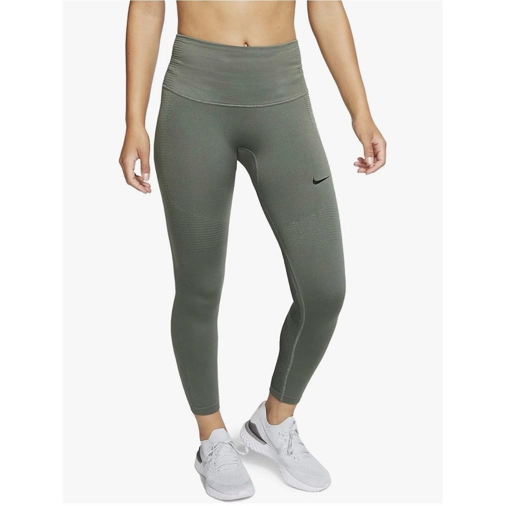 Nike Running Epic Lux Tight Fit Olive‎ Green Engineered Knit Leggings S
